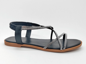 Sandali da donna giovani e sobri di colore elegante blu navy