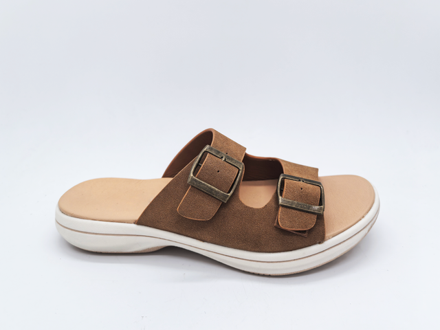 Sandali da donna morbidi, piacevolmente freschi e confortevoli color cammello