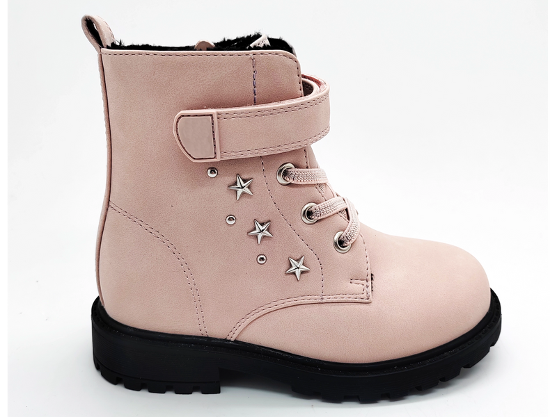 Stivali da ragazza rosa dal design confortevole, piatto e versatile