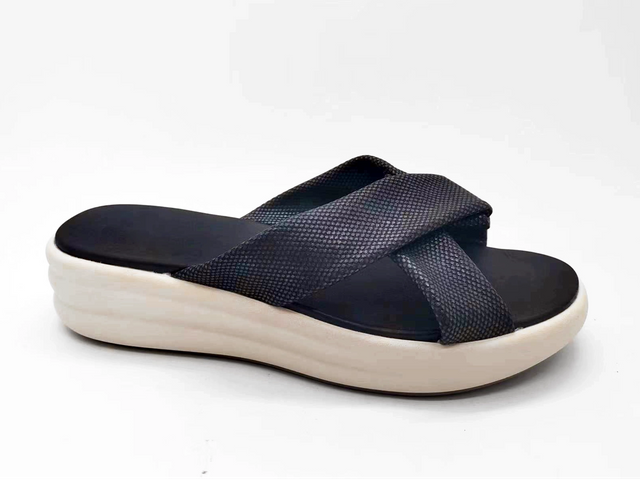 Sandali da donna eleganti piatti neri con tacco alto